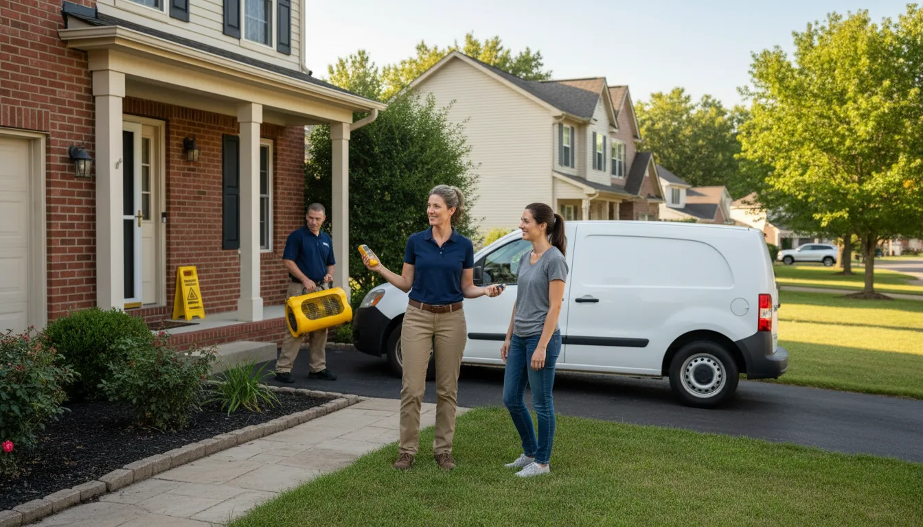 Residential water damage restoration in Harmony, IN